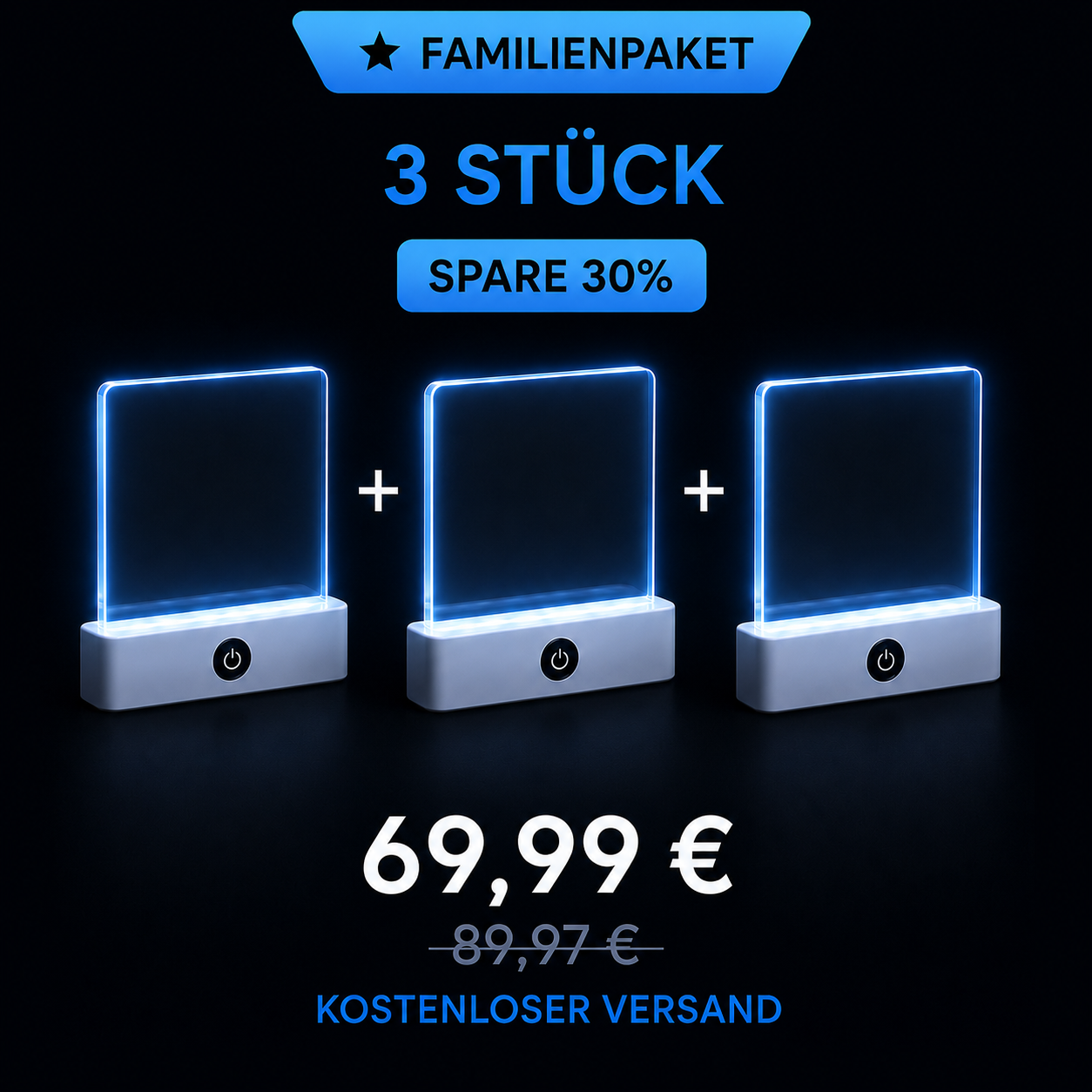 Abend-Leselicht | Familienpaket (3 Stück)